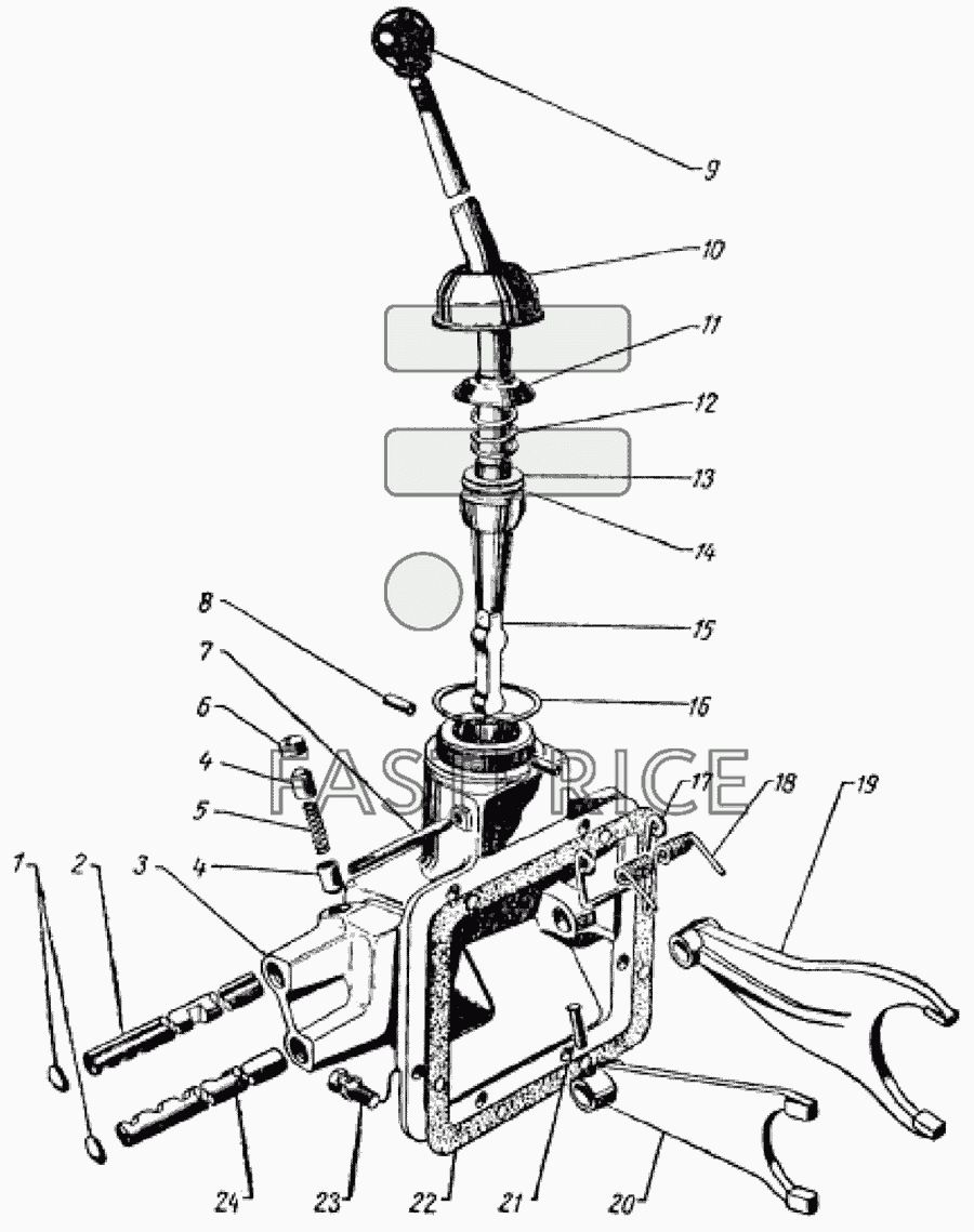Запчасти для механизм переключения передач газ-69 - ФастПрайс